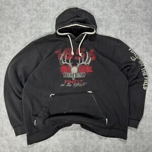 RedHead 1856 Finest in the World distressed bleached outdoors hoodie mens XXL